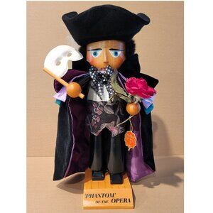 1990s Steinbach Original LARGE Handmade Nutcracker Phantom of the Opera, 17-inch